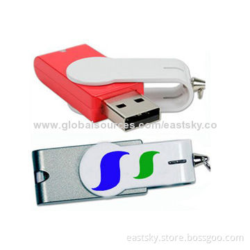 Swivel Promotional Pen Drive, 64MB to 32GB Memory Capacity, Free for 2-year Warranty, OEM Services
